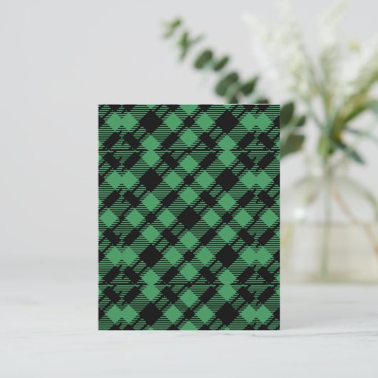 Holiday Green Checkered Pattern Scrapbook Paper (スタンド正面)