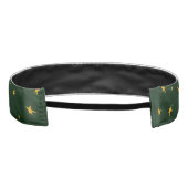 Holiday Green Yellow Star Stripe Christmas アスレチックヘッドバンド (裏面)