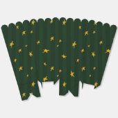 Holiday Green Yellow Star Stripe Christmas フェイバーボックス (見開き)