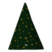 Holiday Green Yellow Stripe Star Christmas パーティーハット (右)