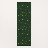 Holiday Green Yellow Stripe Star Christmas ヨガマット (裏面)