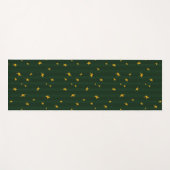 Holiday Green Yellow Stripe Star Christmas ヨガマット (正面(横))