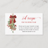 Holiday Greenery Recipe for the bride to be エンクロージャーカード (正面)