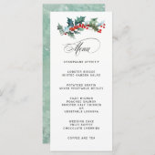 Holiday Greenery Water Color 結婚's Menu メニュー (正面/裏面)