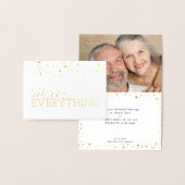 HOLIDAY GREETING家族の写真メリーすべて 箔カード (ディスプレー)