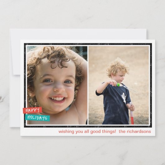 Holiday Greeting Border x2 シーズンカード (正面)