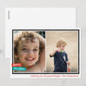 Holiday Greeting Border x2 シーズンカード (正面/裏面)