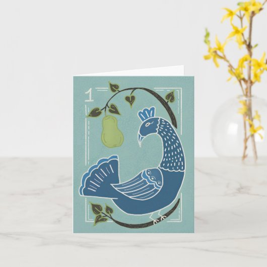 Holiday greeting card, Christmas, 12 days カード (黄色い花)