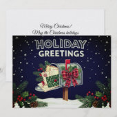 Holiday greetings Christmas holiday greetings card シーズンカード (正面/裏面)