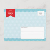 HOLIDAY GREETINGS cute red nosed reindeer rudolph シーズンポストカード (裏面)