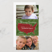 Holiday Greetings from Alabama – 写真，名前 シーズンカード (正面/裏面)