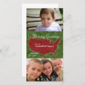 Holiday Greetings from Georgia – 写真，名前 シーズンカード (正面/裏面)