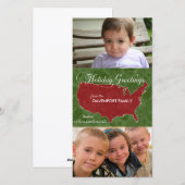 Holiday Greetings from Massachusetts – 写真，名前 シーズンカード (正面/裏面)