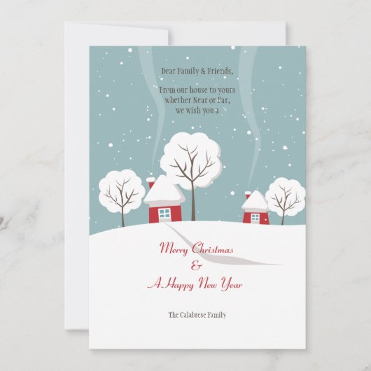 Holiday Greetings from Our House to Yours Card シーズンカード (正面)