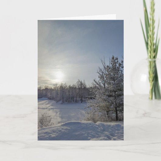 Holiday Greetings on a Snowy Morning シーズンカード (正面)