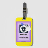 Holiday H03 #PinnedMyZodiac! Luggage Tag Gemini ラゲッジタグ (正面縦)