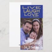 Holiday Hanukkah Photo Card "Love a Latke" シーズンカード (正面/裏面)