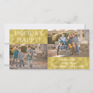"HOLIDAY HAPPY"フォトカード/白い封筒 シーズンカード