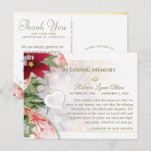 Holiday Heart Condolence Thank You Card ポストカード (正面/裏面)