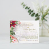 Holiday Heart Condolence Thank You Card ポストカード (スタンド正面)