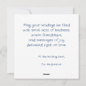 Holiday Helpers Animals at Mailbox Christmas Card シーズンカード (裏面)