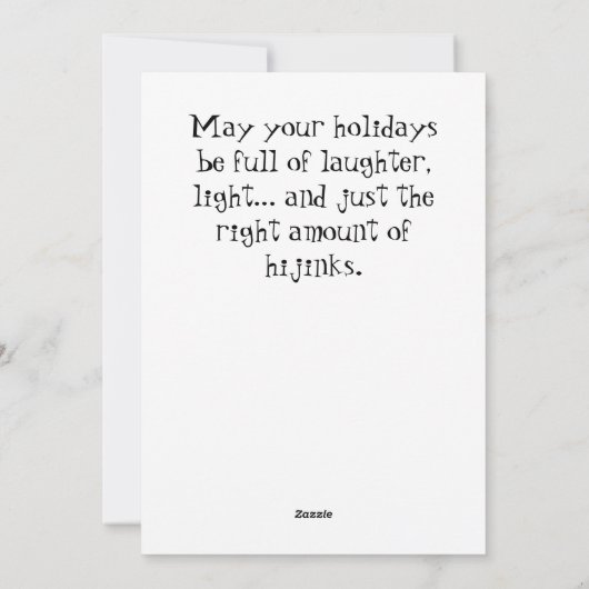 Holiday Hijinks シーズンカード (裏面)