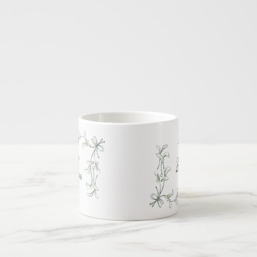 Holiday Holly Personalized Mug エスプレッソカップ (正面)