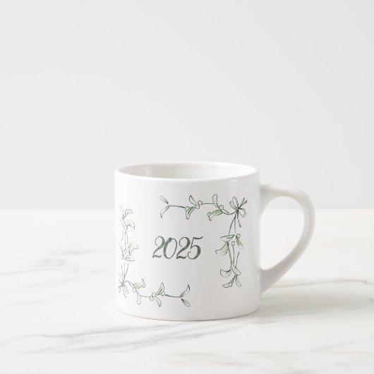 Holiday Holly Personalized Mug エスプレッソカップ (右)