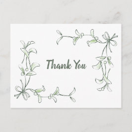 Holiday Holly Thank You Cards ポストカード