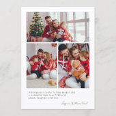 Holiday Home Red Door Christmas Family Photo シーズンカード (裏面)