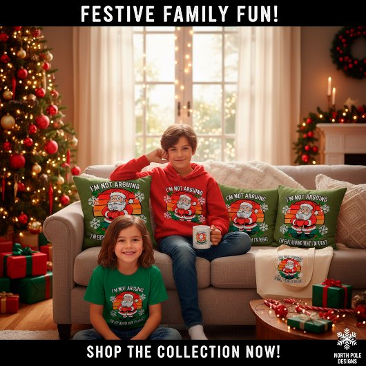 Holiday Humor Home Décor Funny Angry Santa クッション