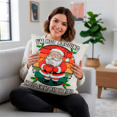 Holiday Humor Home Décor Funny Angry Santa クッション