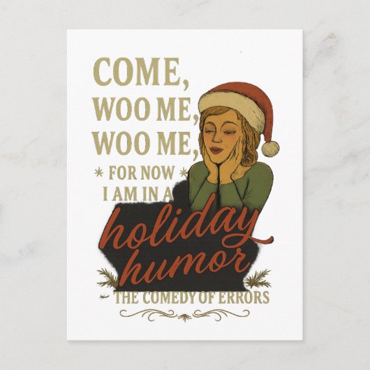 Holiday Humor - Shakespeare quote  ポストカード (正面)