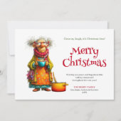 Holiday Humor Woman Custom Printable Greeting シーズンカード (正面)