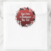 Holiday Husky Stickers Custom Sled Dog Stickers ラウンドシール (バッグ)