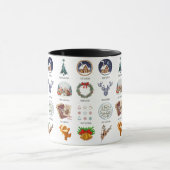 Holiday Icons Compilation Christmas Coffee Cup マグカップ (中央)
