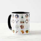 Holiday Icons Compilation Christmas Coffee Cup マグカップ (正面左)