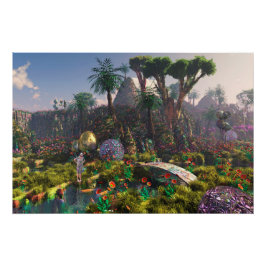 Holiday in Paradise - by Jurgen Ziewe Canvas Print ポスター