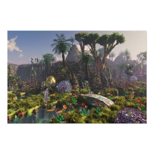 Holiday in Paradise - by Jurgen Ziewe Canvas Print ポスター (正面)