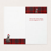 Holiday Irish Wolfhound Dog Red Plaid Christmas (内部フラット)