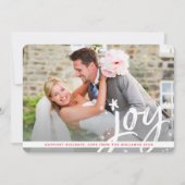 HOLIDAY JOYオーバーレイモダンフォトスクリプトレタリング シーズンカード (正面)
