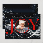 Holiday Joyフォトカード シーズンカード (正面/裏面)