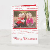 Holiday Joy & Gigglesメリークリスマスフォト シーズンカード (正面)