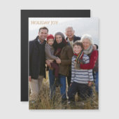 Holiday Joy Modern Warm Magnetic Photo Holiday  (正面/裏面)