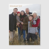 Holiday Joy Modern Warm Magnetic Photo Holiday  (正面)