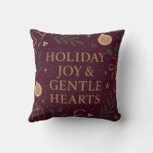 Holiday Joy Throw Pillow クッション (裏面)