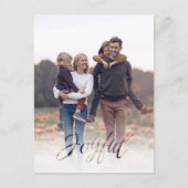 Holiday Joyful エレガント Snowflake Winter 2の写真 シーズンポストカード (正面)