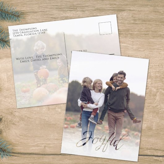 Holiday Joyful エレガント Snowflake Winter 2の写真 シーズンポストカード