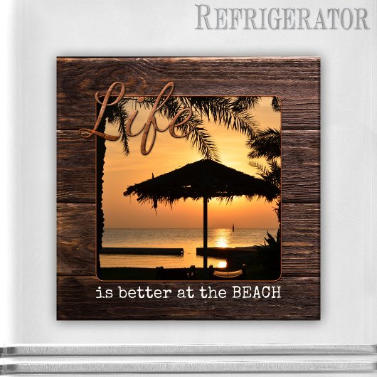 Holiday Keepsake Beach Photo Magnet マグネット