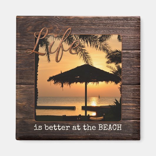 Holiday Keepsake Beach Photo Magnet マグネット (正面)
